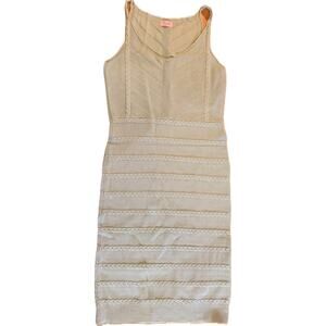 Pink Lily Sweater Dress Womens 2XL Sage Green Cable Knit Sleeveless Midi